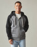 Men's Raglan Colorblock Midweight Full Zip - Lava Smoke Black